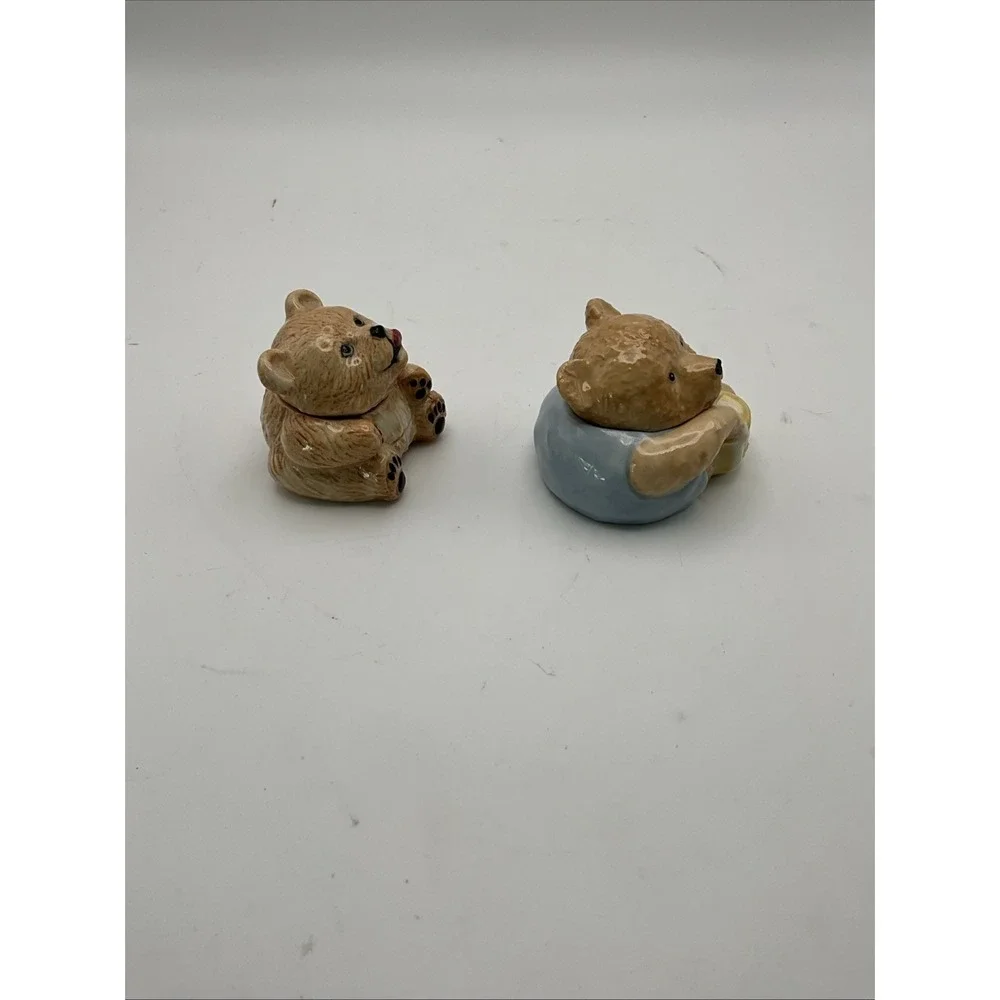 Kevin Francis Face Pots Bear & Charter Teddy Bear Trinket Pots 2pc England
